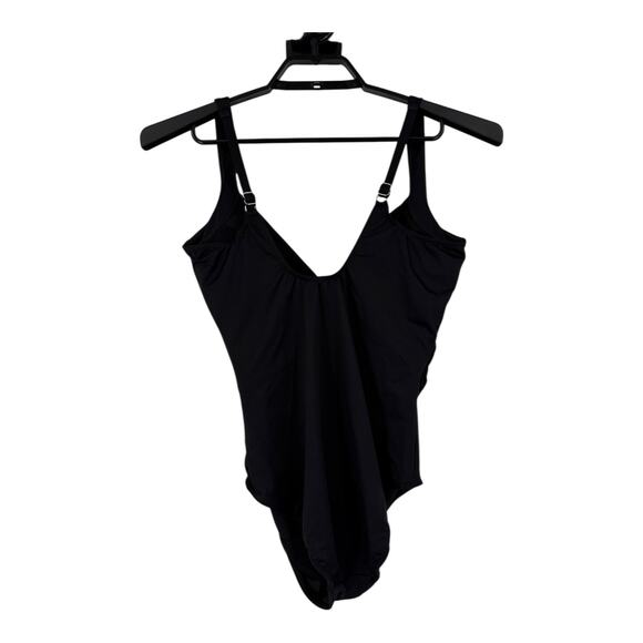Miraclesuit Sanibel solid one piece swimsuit black size 16 - Picture 4 of 8